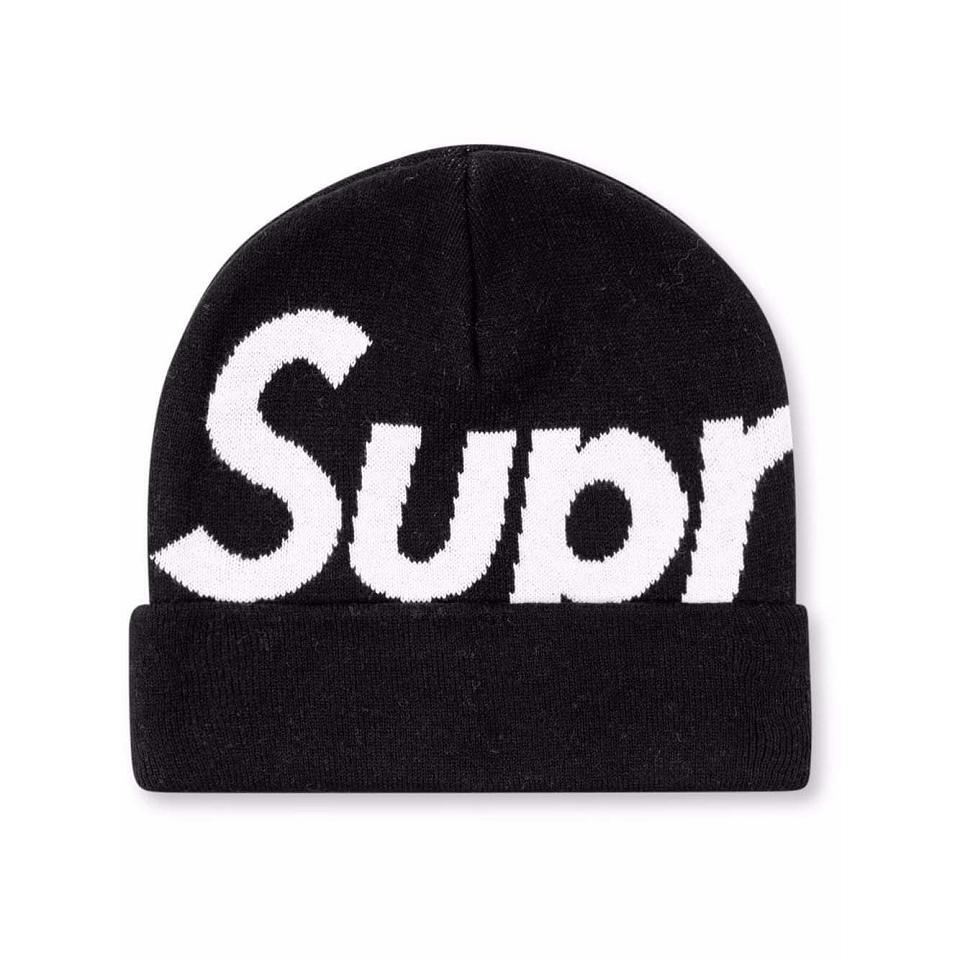 Supreme Big Logo Beanie Hats Black | SG480MA