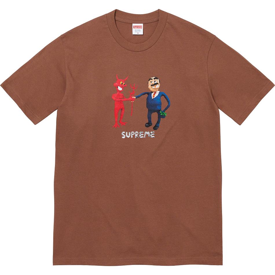 Supreme Business Tee T Shirts Brown | SG376MA