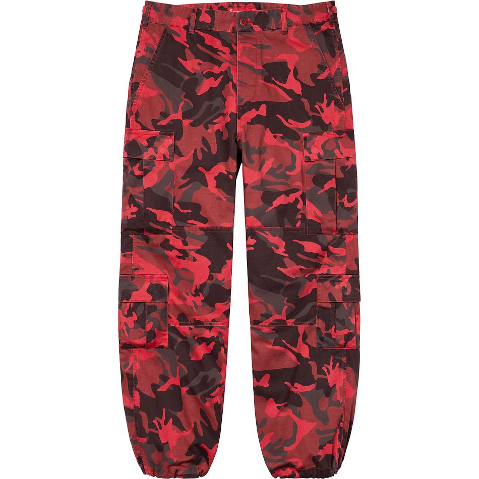 Supreme Cargo Pant Pants Red / Camo | SG197EX