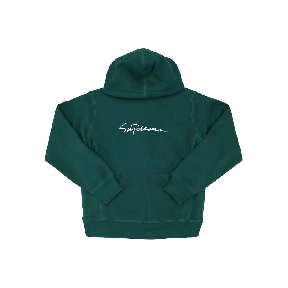 Supreme Classic Script Hooded Sweatshirts Green | SG323NB