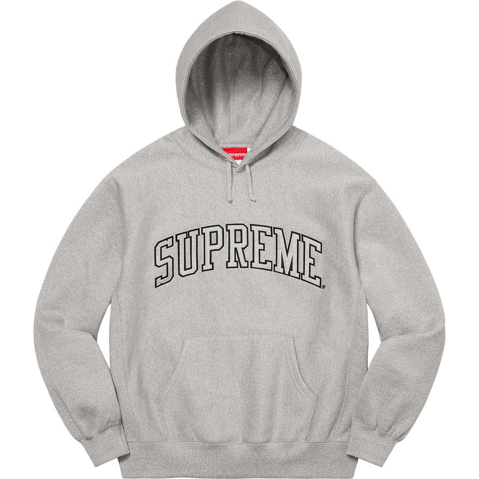 Supreme Glitter Arc Hooded Sweatshirts Grey | SG292ZG