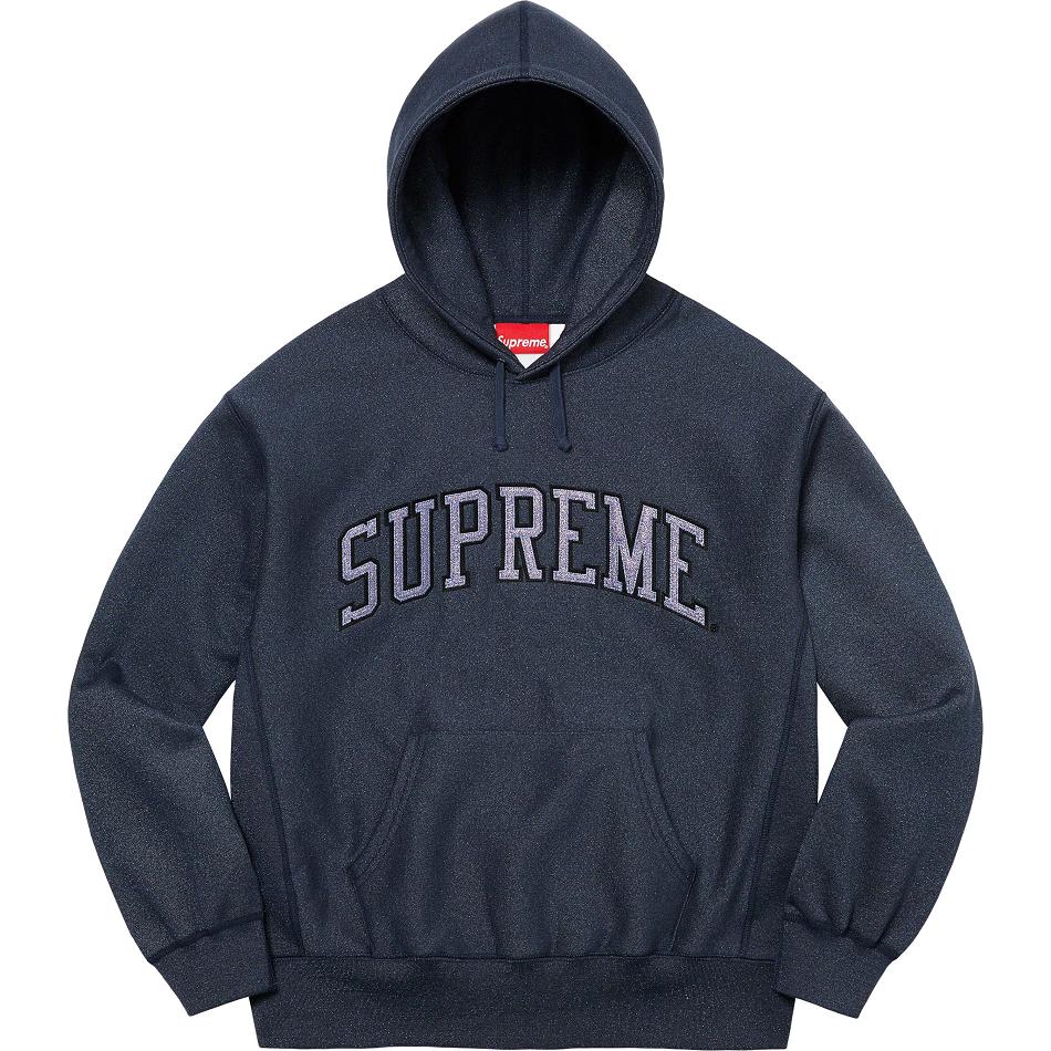 Supreme Glitter Arc Hooded Sweatshirts Navy | SG296BC