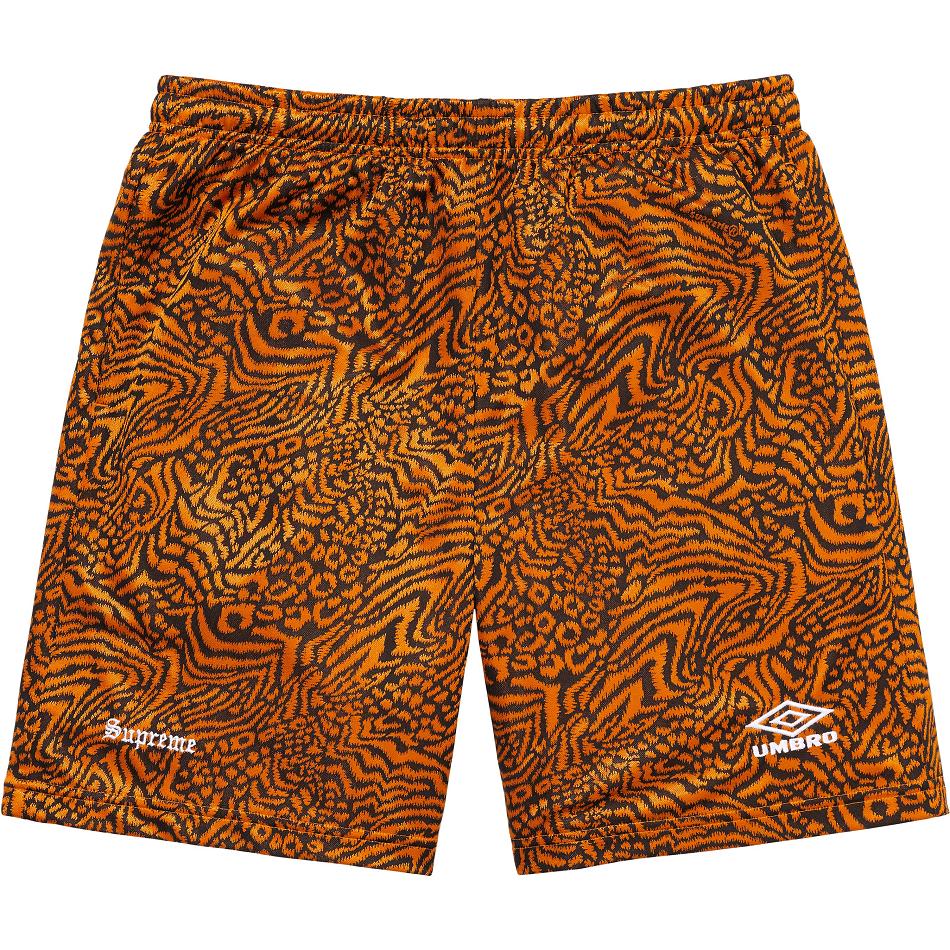 Supreme Jacquard Animal Print Soccer Shorts Orange | SG232SO