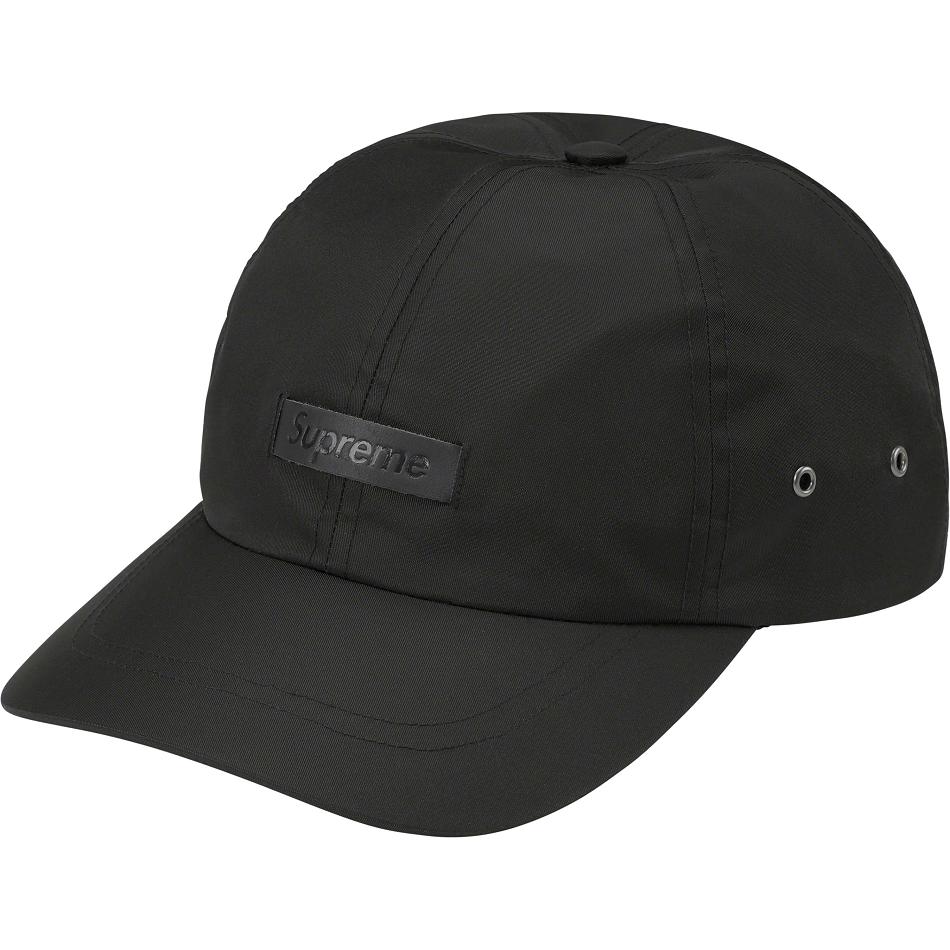 Supreme Leather Patch 6-Panel Hats Black | SG470HK