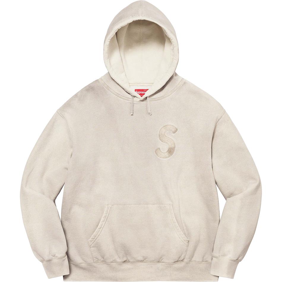 Supreme Overdyed S Logo Hooded Sweatshirts White | SG312FM