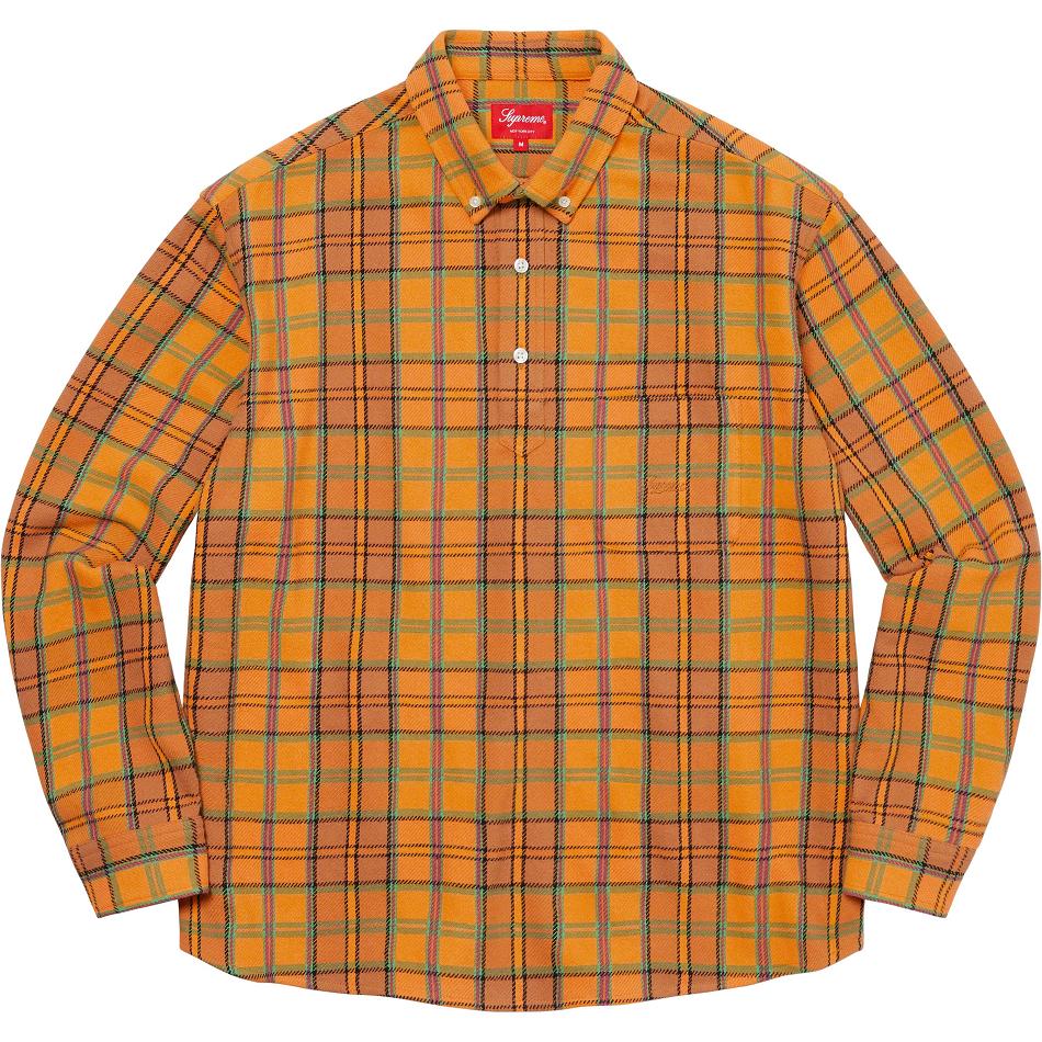 Supreme Pullover Plaid Flannel Shirts Gold | SG214ZG