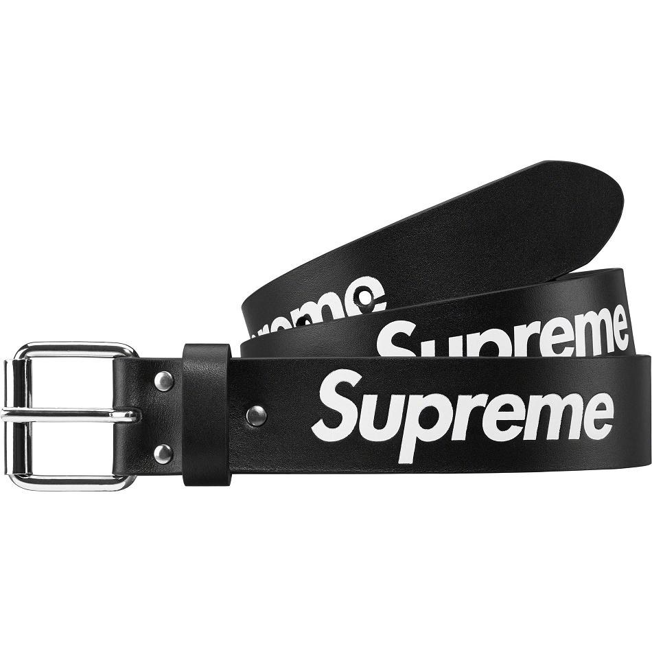 Supreme Repeat Leather Belt Belts Black | SG429QZ