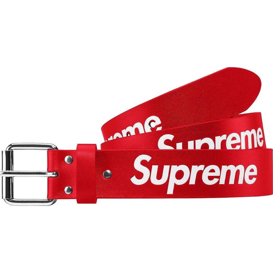 Supreme Repeat Leather Belt Belts Red | SG428MA