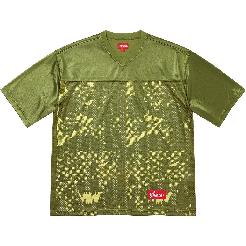 Supreme Ronin Football Jersey Sweaters Olive | SG285DN