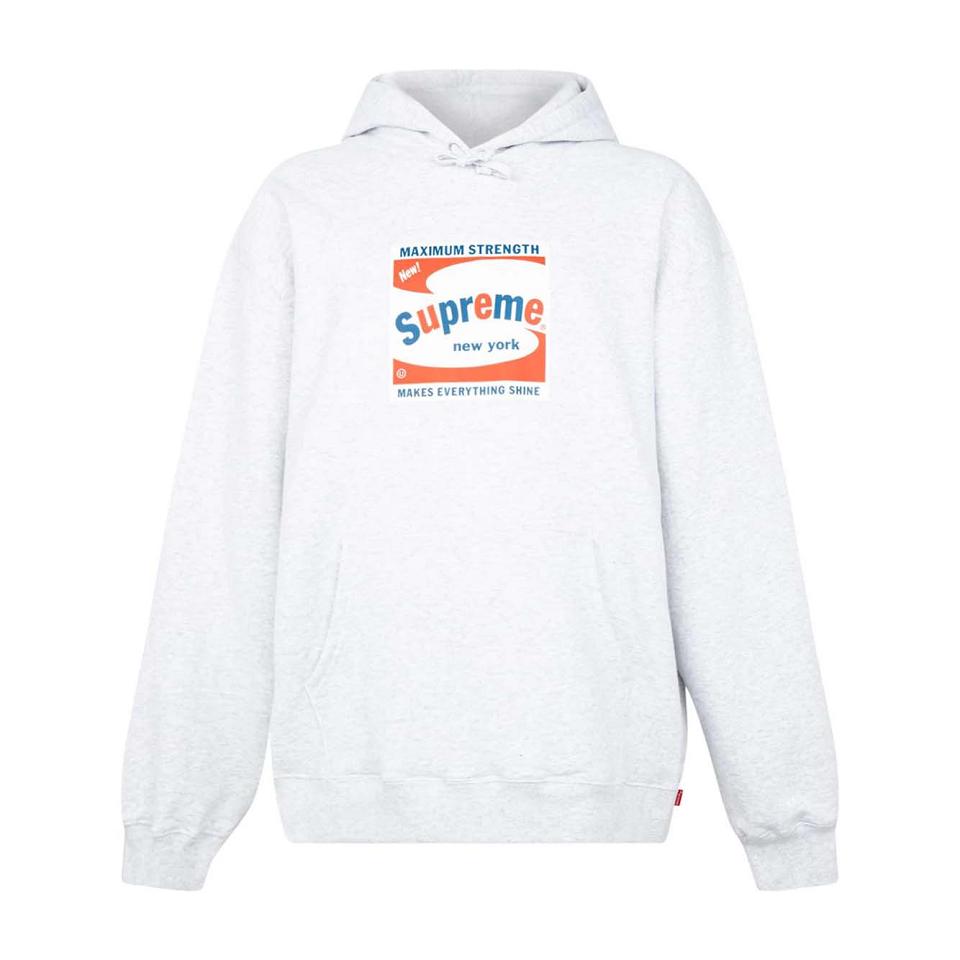 Supreme Shine Logo Print Hoodie White | SG123UT