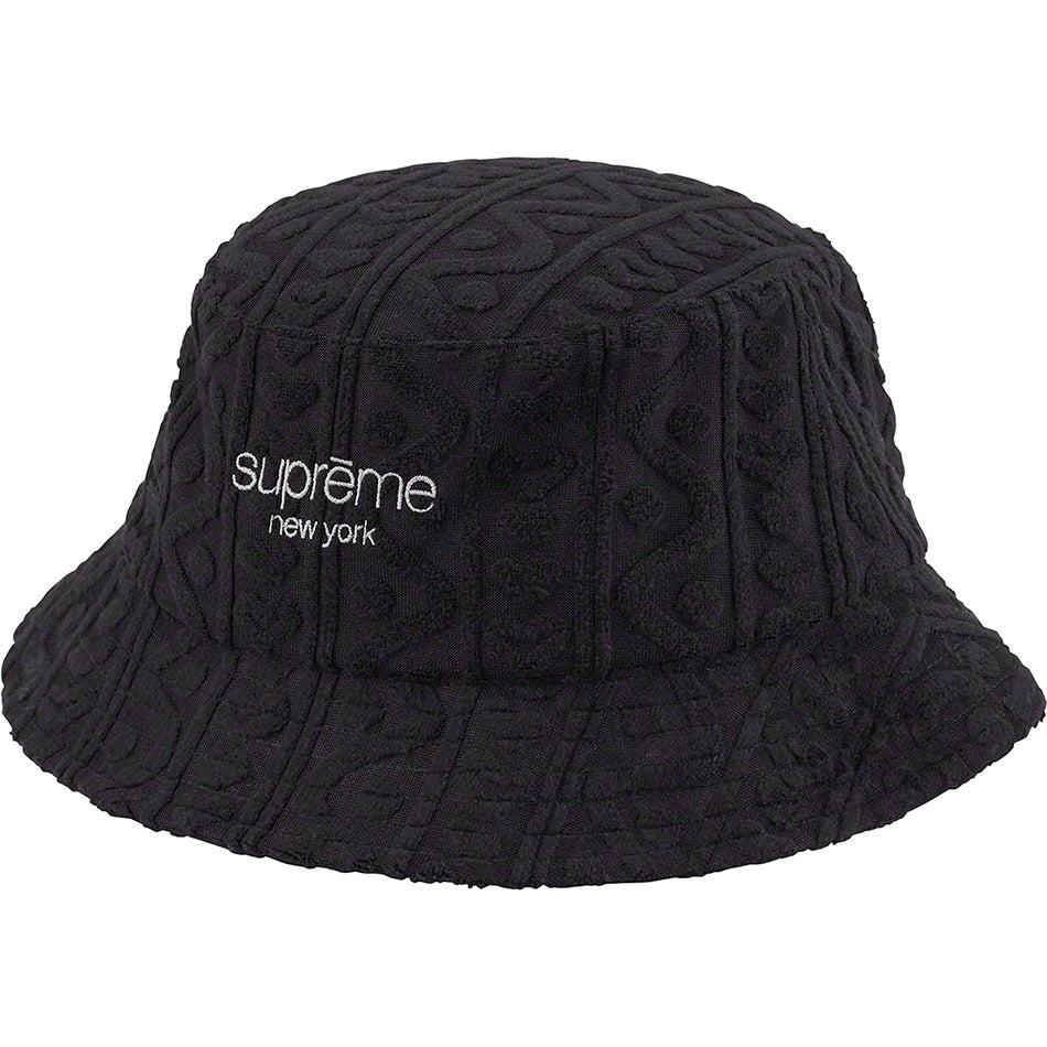 Supreme Terry Pattern Crusher Hats Black | SG450CE