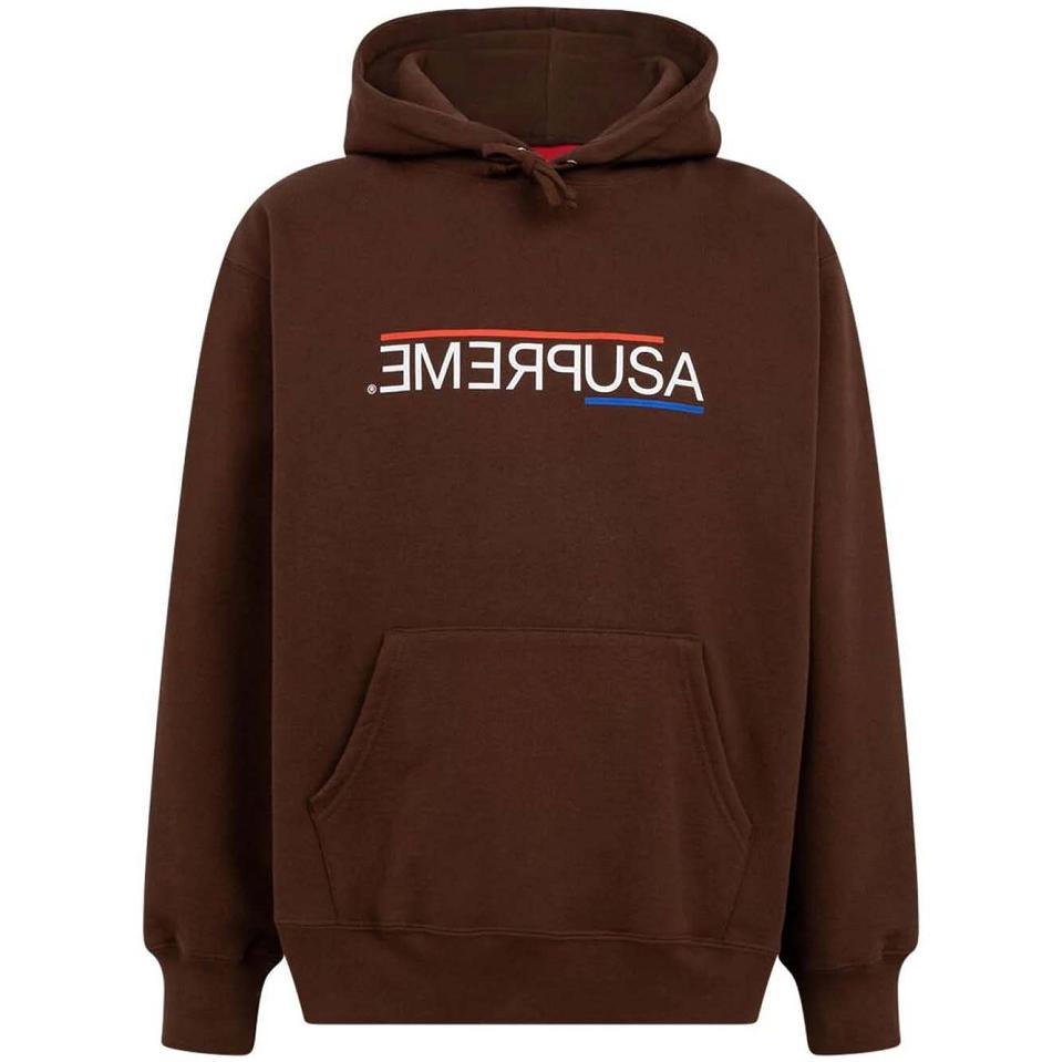 Supreme USA Hoodie Brown | SG129DN