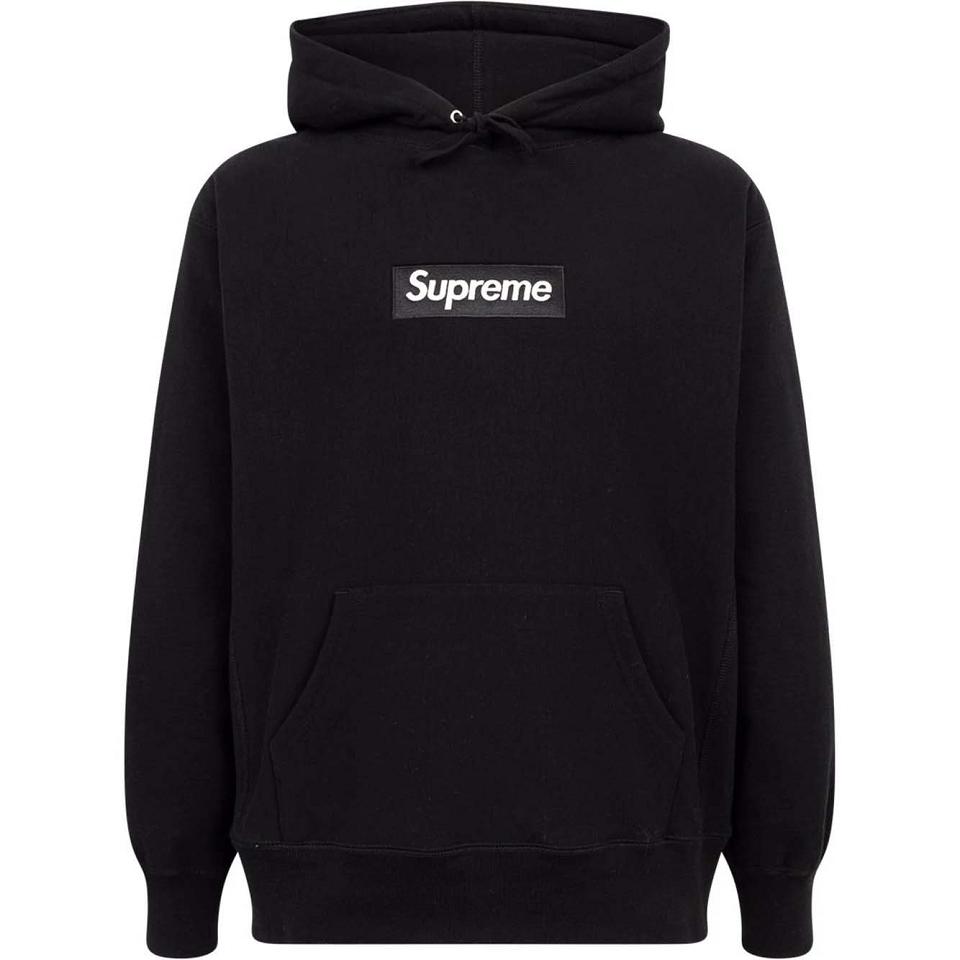 Supreme White Logo Hoodie Black | SG130FM