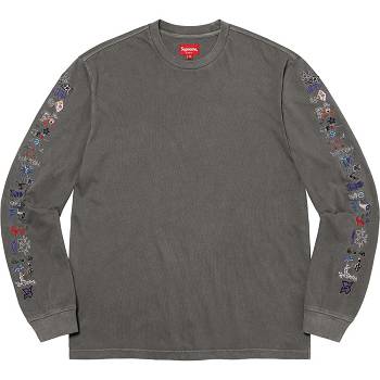 Supreme AOI Icons L/S Top Sweaters Black | SG279UT