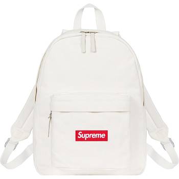 Supreme Canvas Backpack Bags White | SG426BC