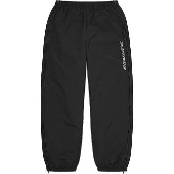 Supreme Full Zip Baggy Warm Up Pant Pants Black | SG159JJ