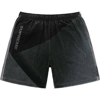 Supreme Geo Velour Shorts Black | SG228IS