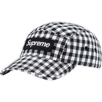 Supreme Gingham Camp Cap Hats Black | SG475XF