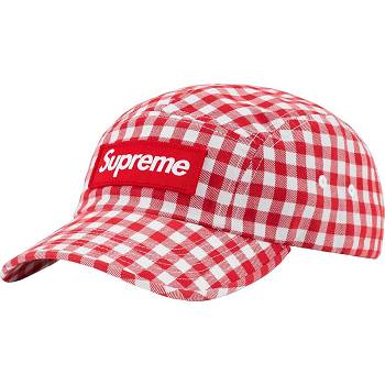 Supreme Gingham Camp Cap Hats Red | SG477VD