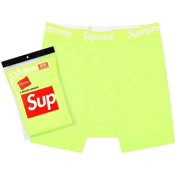 Supreme Hanes® Boxer Briefs (2 Pack) Underwear Green | SG491AP