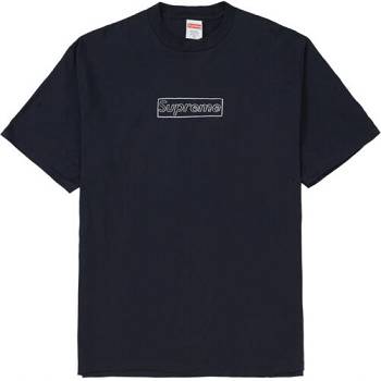 Supreme KAWS Chalk Box Logo T Shirts Black | SG393JJ