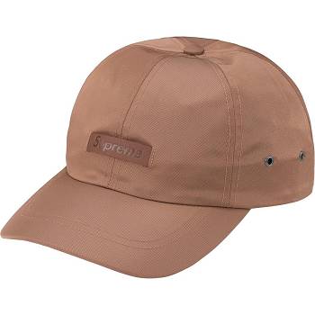 Supreme Leather Patch 6-Panel Hats Brown | SG469GL