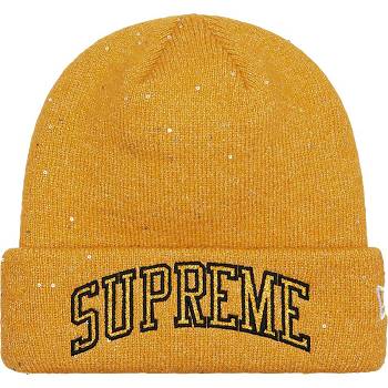 Supreme New Era® Metallic Arc Beanie Hats Gold | SG444HK