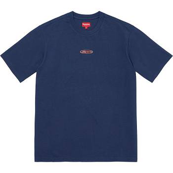 Supreme Oval Logo S/S Top Sweaters Navy | SG253UT