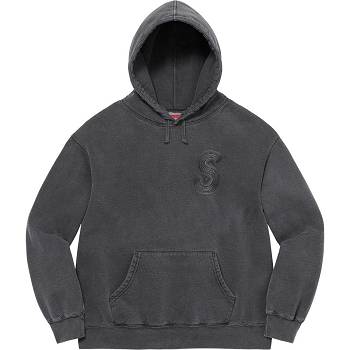 Supreme Overdyed S Logo Hooded Sweatshirts Black | SG313GL