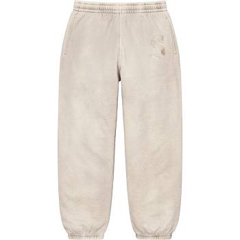 Supreme Overdyed S Logo Sweatpant Pants Beige | SG189XF