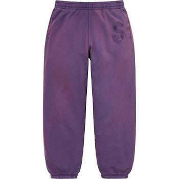 Supreme Overdyed S Logo Sweatpant Pants Purple | SG190CE