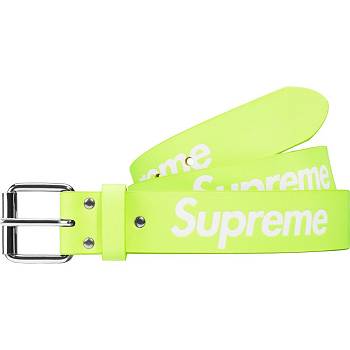 Supreme Repeat Leather Belt Belts Green | SG427NB