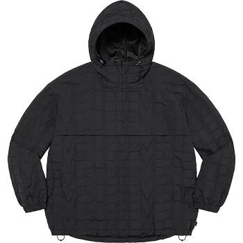 Supreme Repeat Stitch Anorak Jackets Black | SG149UT