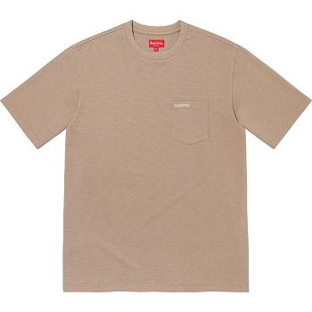 Supreme S/S Pocket Tee Sweaters Khaki | SG274WY