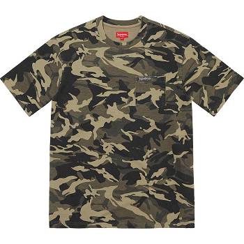 Supreme S/S Pocket Tee Sweaters Olive / Camo | SG268CE