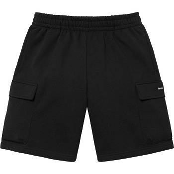 Supreme Small Box Baggy Cargo Sweat Shorts Black | SG222WY