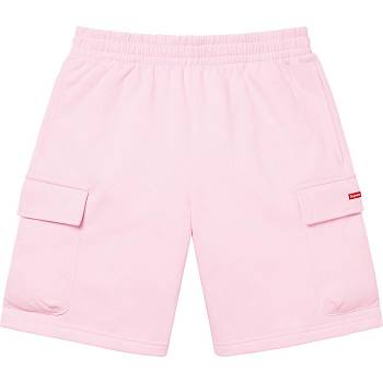 Supreme Small Box Baggy Cargo Sweat Shorts Pink | SG224RW