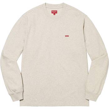 Supreme Small Box L/S Tee Sweaters Beige | SG248WY