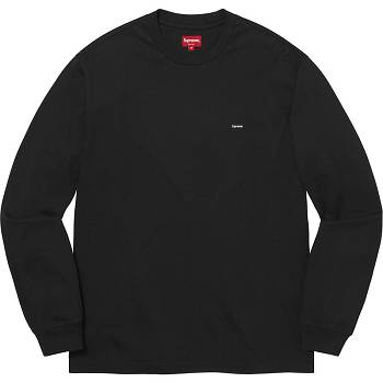 Supreme Small Box L/S Tee Sweaters Black | SG249EX