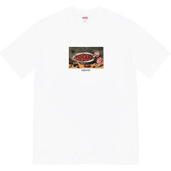 Supreme Strawberries Tee T Shirts White | SG341JJ