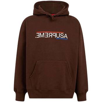 Supreme USA Hoodie Brown | SG129DN