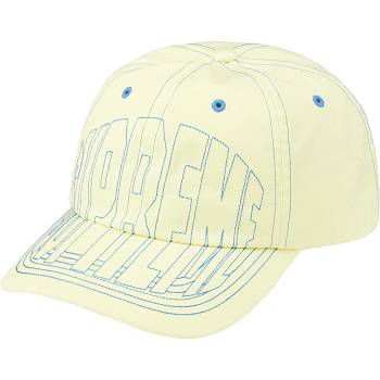 Supreme Visor Stitch 6-Panel Hats Yellow | SG463OR