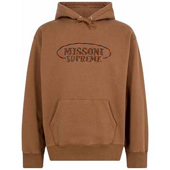 Supreme x Missoni Logo Hoodie Brown | SG135LH